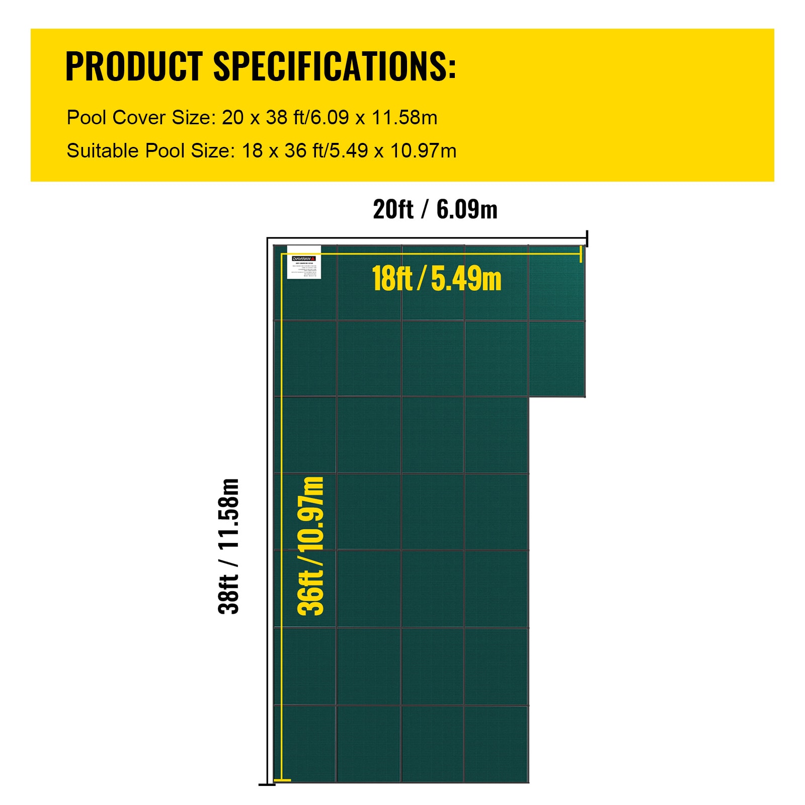 Safety Winter Pool Cover For Rectangular Inground Pools Mesh_voghion.com